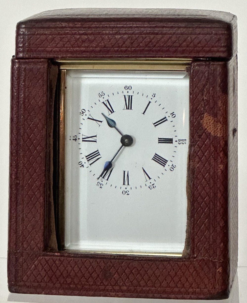 French Brass Carriage Clock with Case View VIII