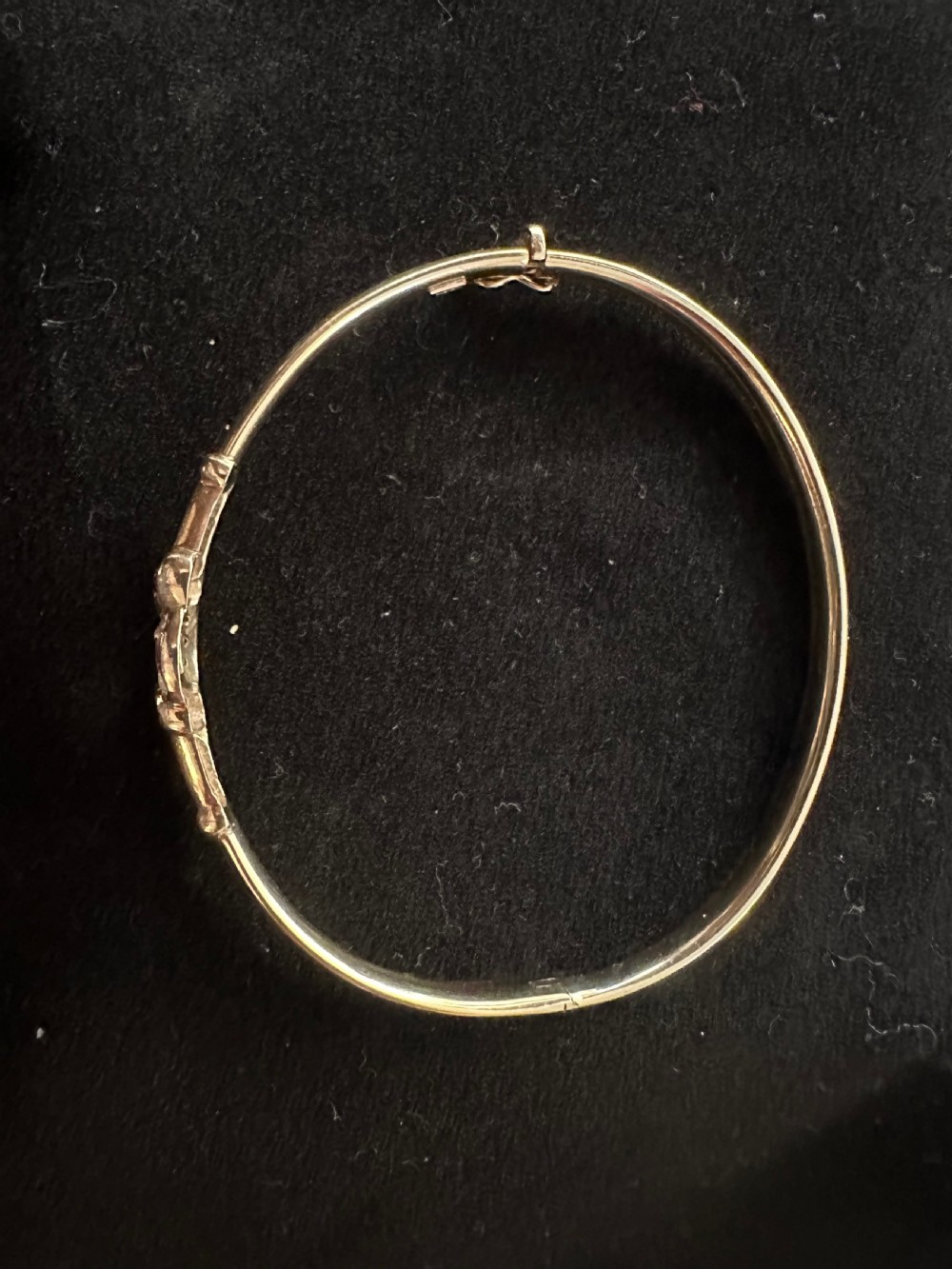 Hinged Bangle with Diamonds and Rubies  View II