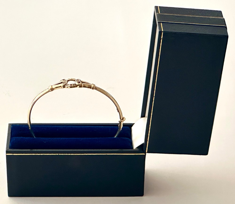 Hinged Bangle with Diamonds and Rubies  View IX