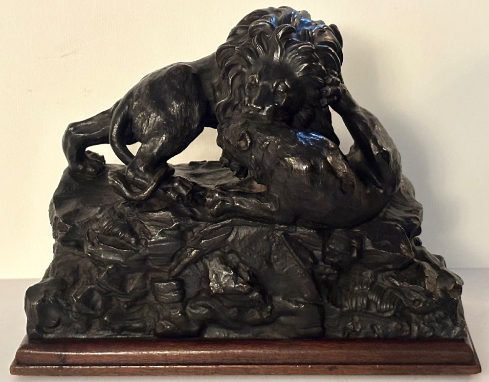 Bronze of Lion and Lioness