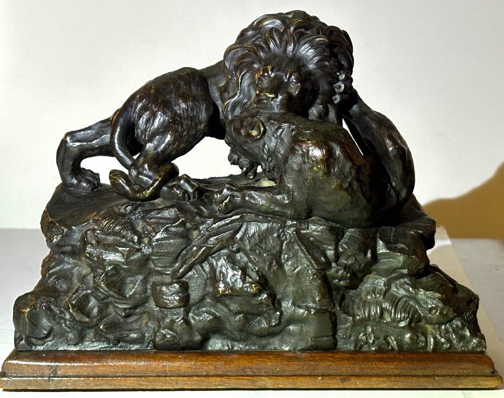 Bronze of Lion and Lioness View II