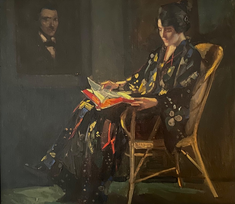 Oil on board by John Henry Amschewitz (1882-1942)