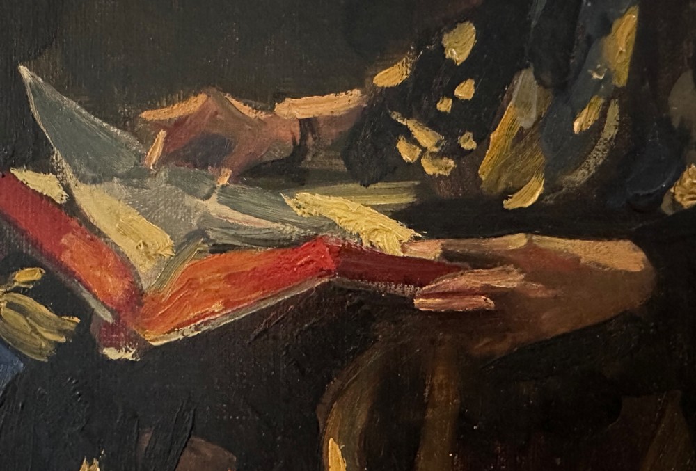 Oil on board by John Henry Amschewitz (1882-1942) View VI