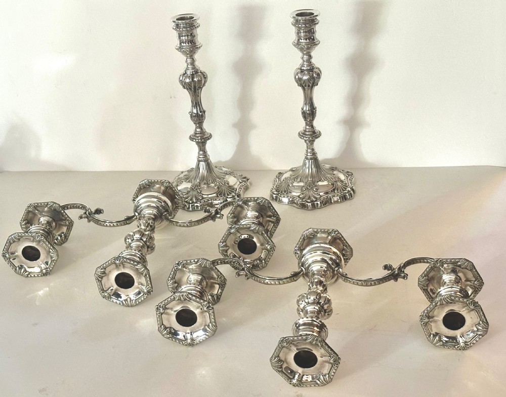 Pair of 19th Century Silver Plated Candelabra View VI