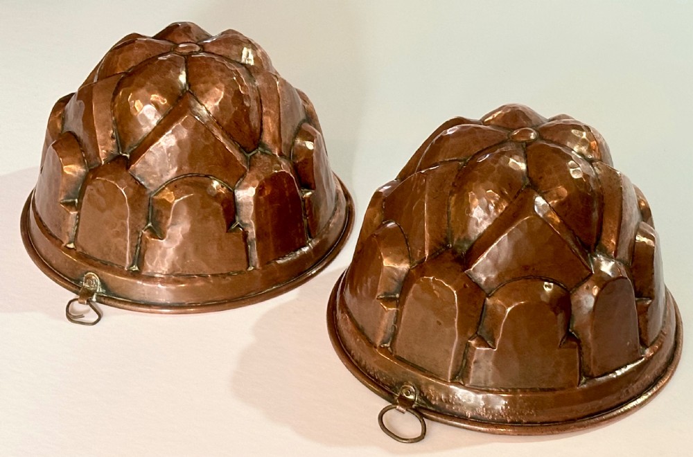 Pair of Victorian Copper Jelly Moulds