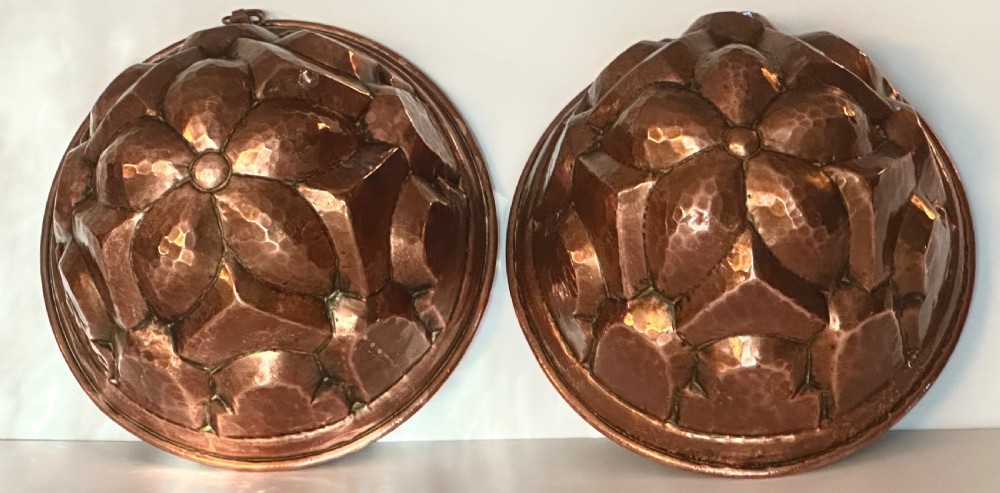 Pair of Victorian Copper Jelly Moulds View IV