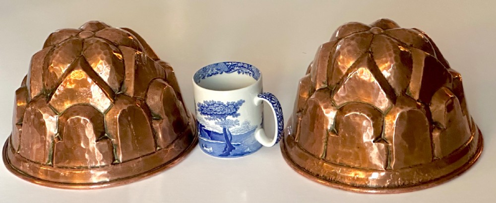 Pair of Victorian Copper Jelly Moulds View V