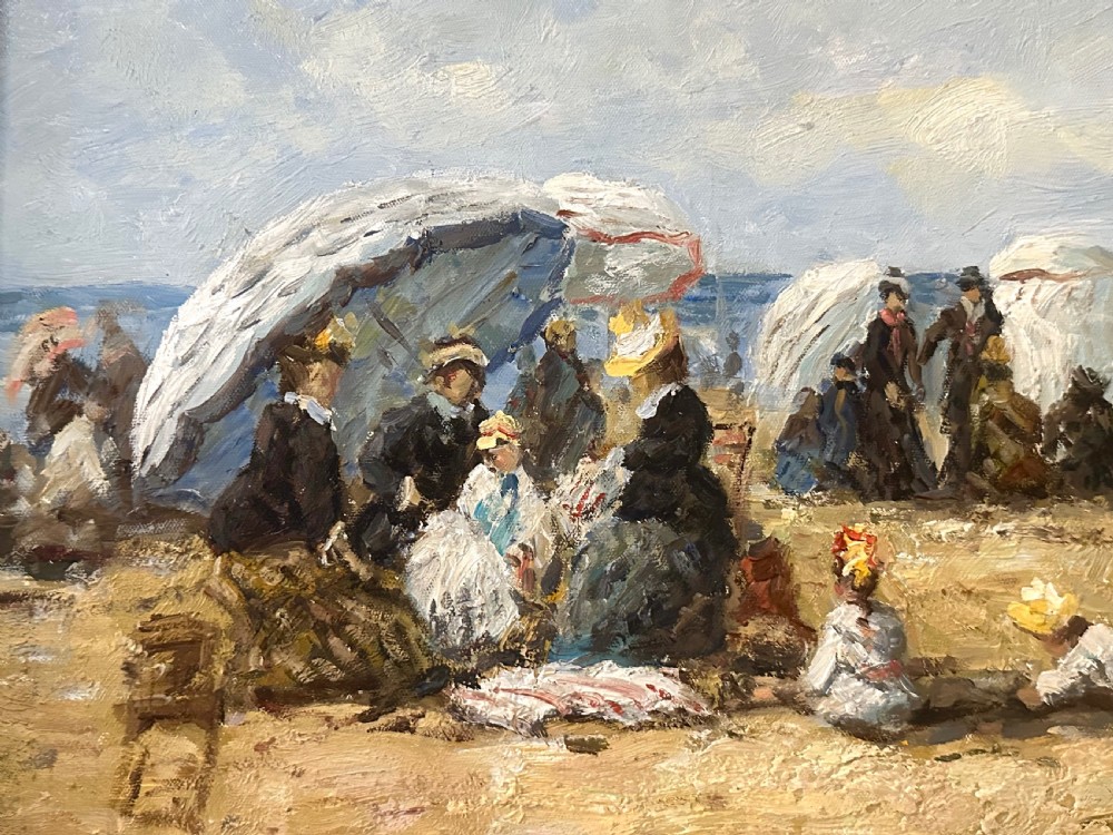 French Impressionist Style Oil on Canvas, signed M Coope. View III