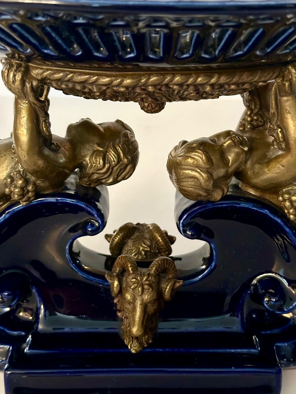 French Table Garniture in Bronze and Enamel View V