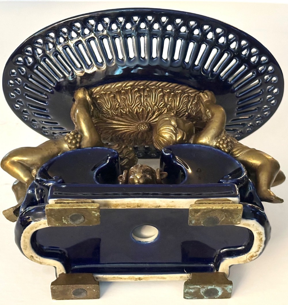 French Table Garniture in Bronze and Enamel View VI