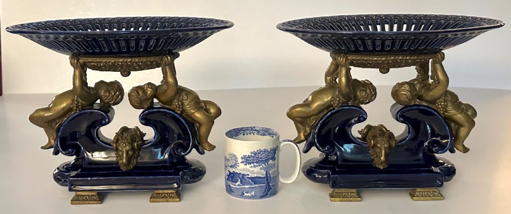 French Table Garniture in Bronze and Enamel View VIII