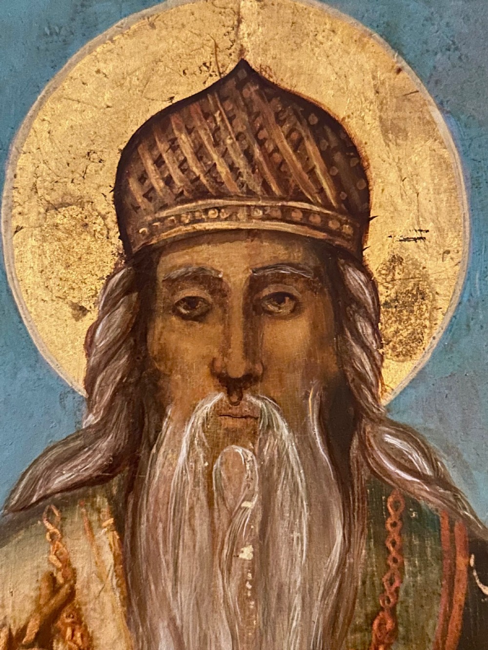 Greek Icon depicting St Spyridon View VII