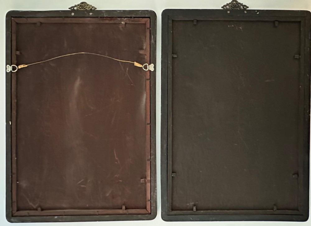 Pair of Japanese Reverse Paintings on Glass View VII