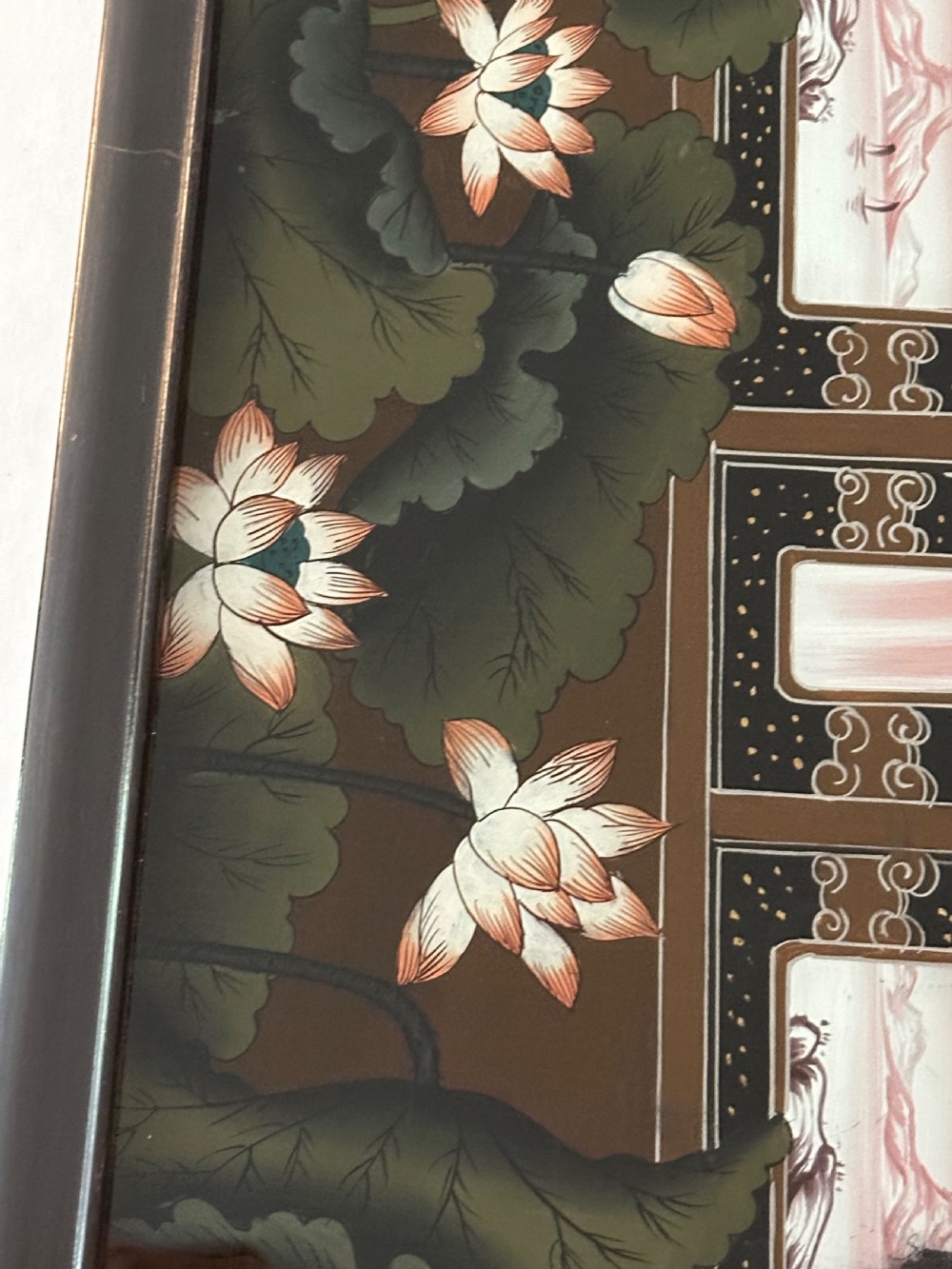 Pair of Japanese Reverse Paintings on Glass View X