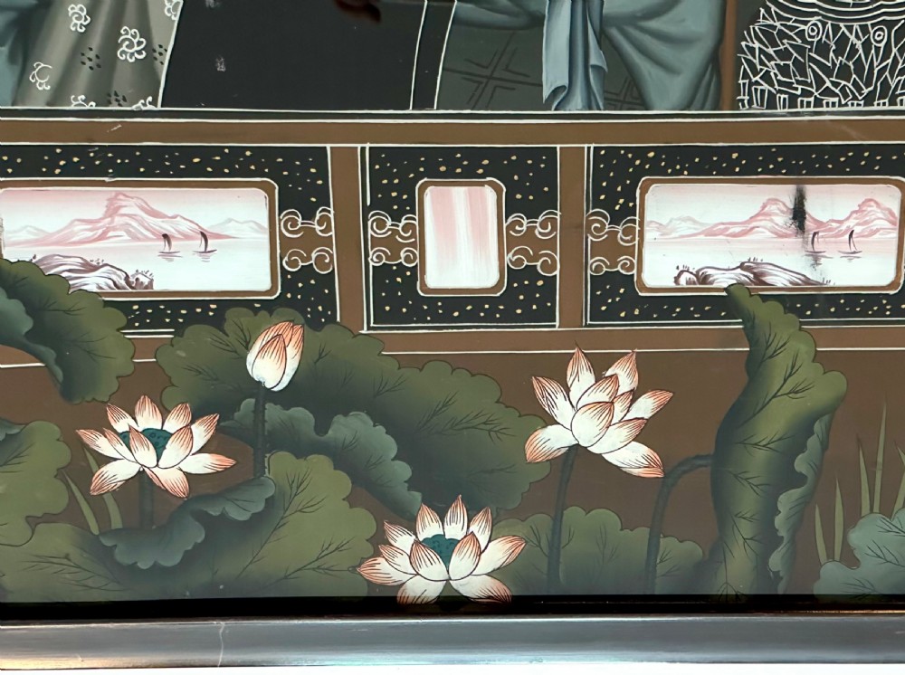 Pair of Japanese Reverse Paintings on Glass View XI