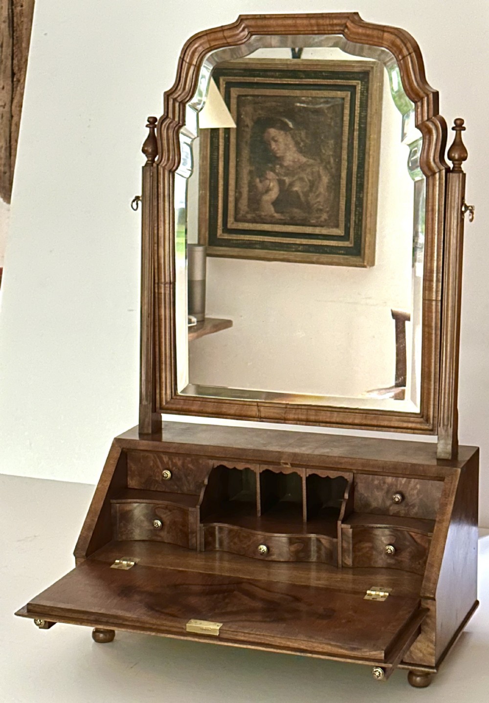 Burr Walnut Dressing Table Mirror