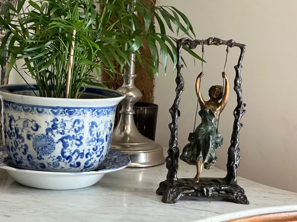 Cold Painted Bronze after Louis Auguste Moreau. View X