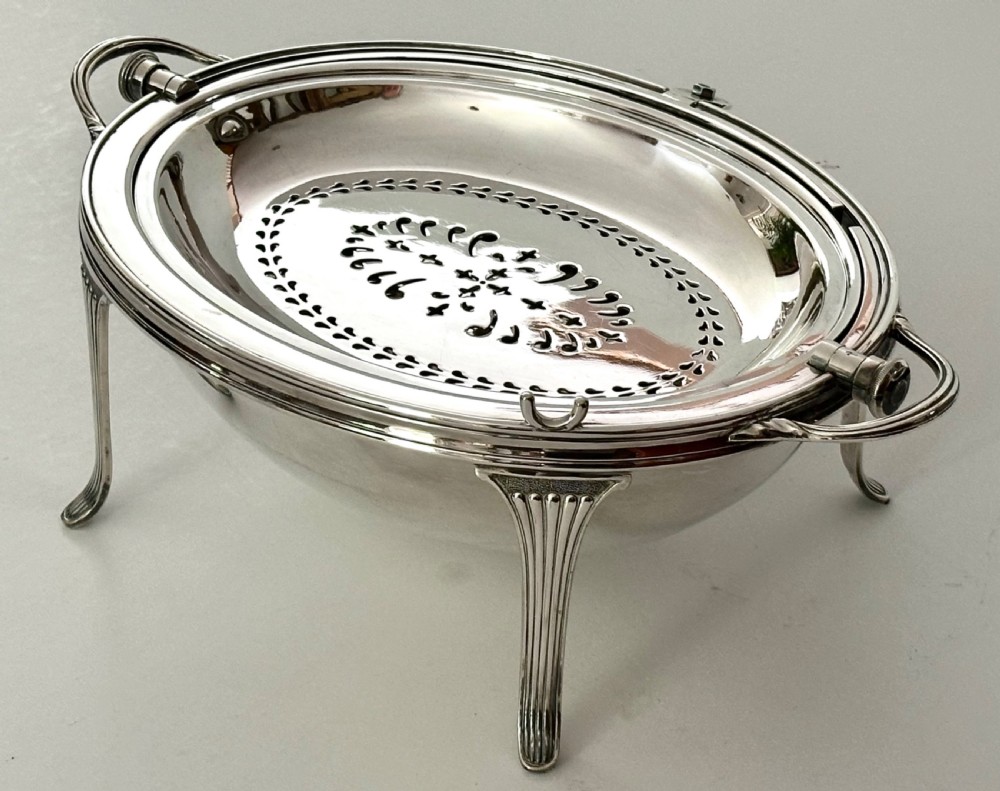 Sheffield Plate Revolving Lid Entree Dish View IV