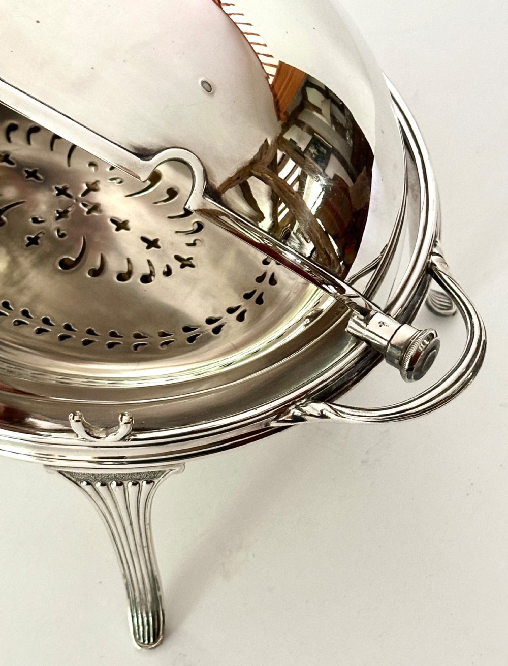 Sheffield Plate Revolving Lid Entree Dish View V