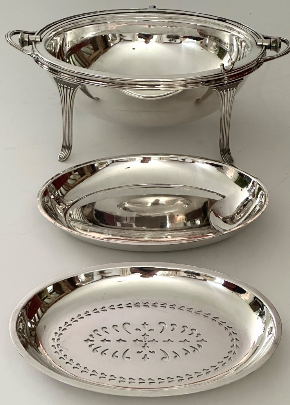 Sheffield Plate Revolving Lid Entree Dish View VIII