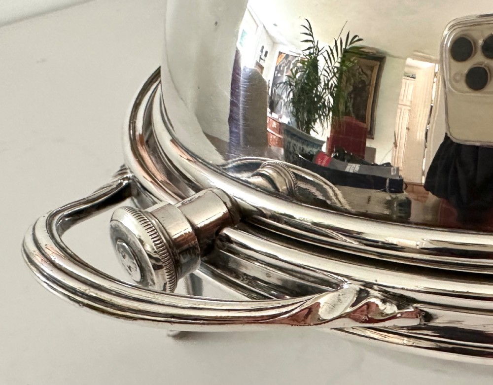 Sheffield Plate Revolving Lid Entree Dish View X