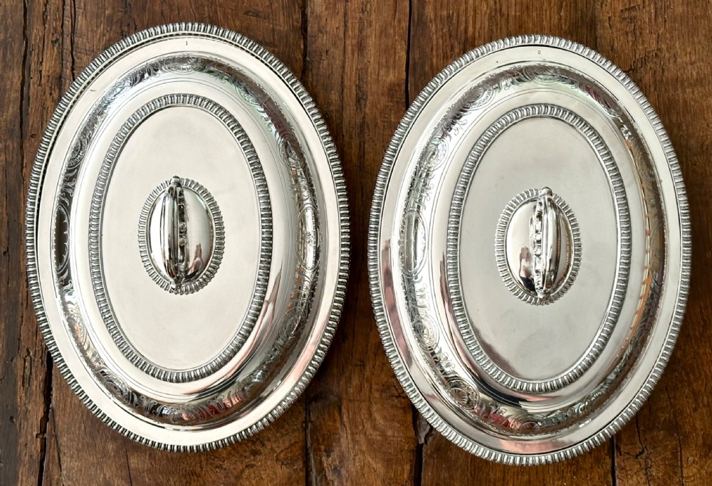 Pair of Edwardian Silver Plated Entree Dishes View II