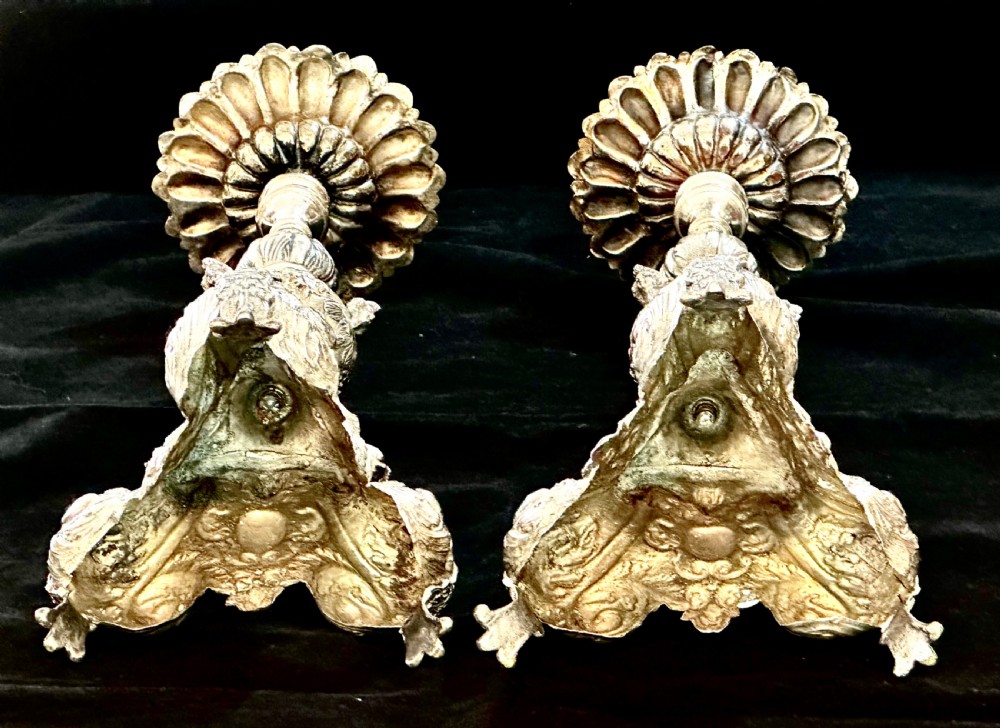 Antique French Silver plated Altar Candlesticks View XIII