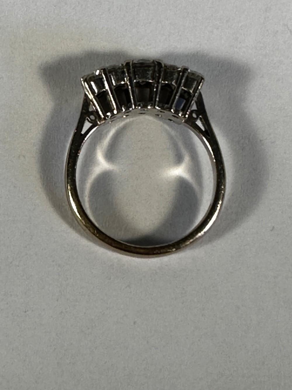 18ct gold 9 Stone Diamond Ring View VII