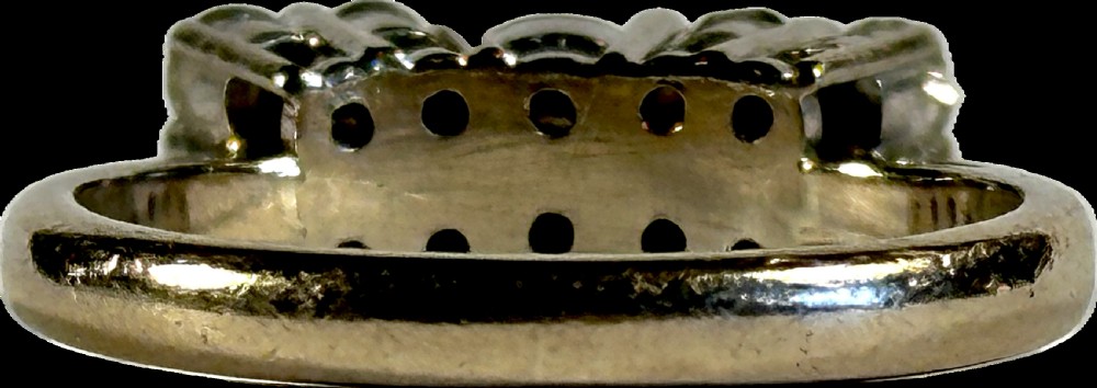 18ct gold 9 Stone Diamond Ring View IX