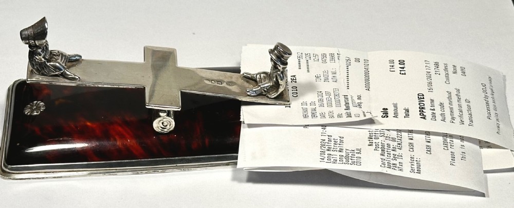 Silver and Tortoiseshell Desk Clip View VII