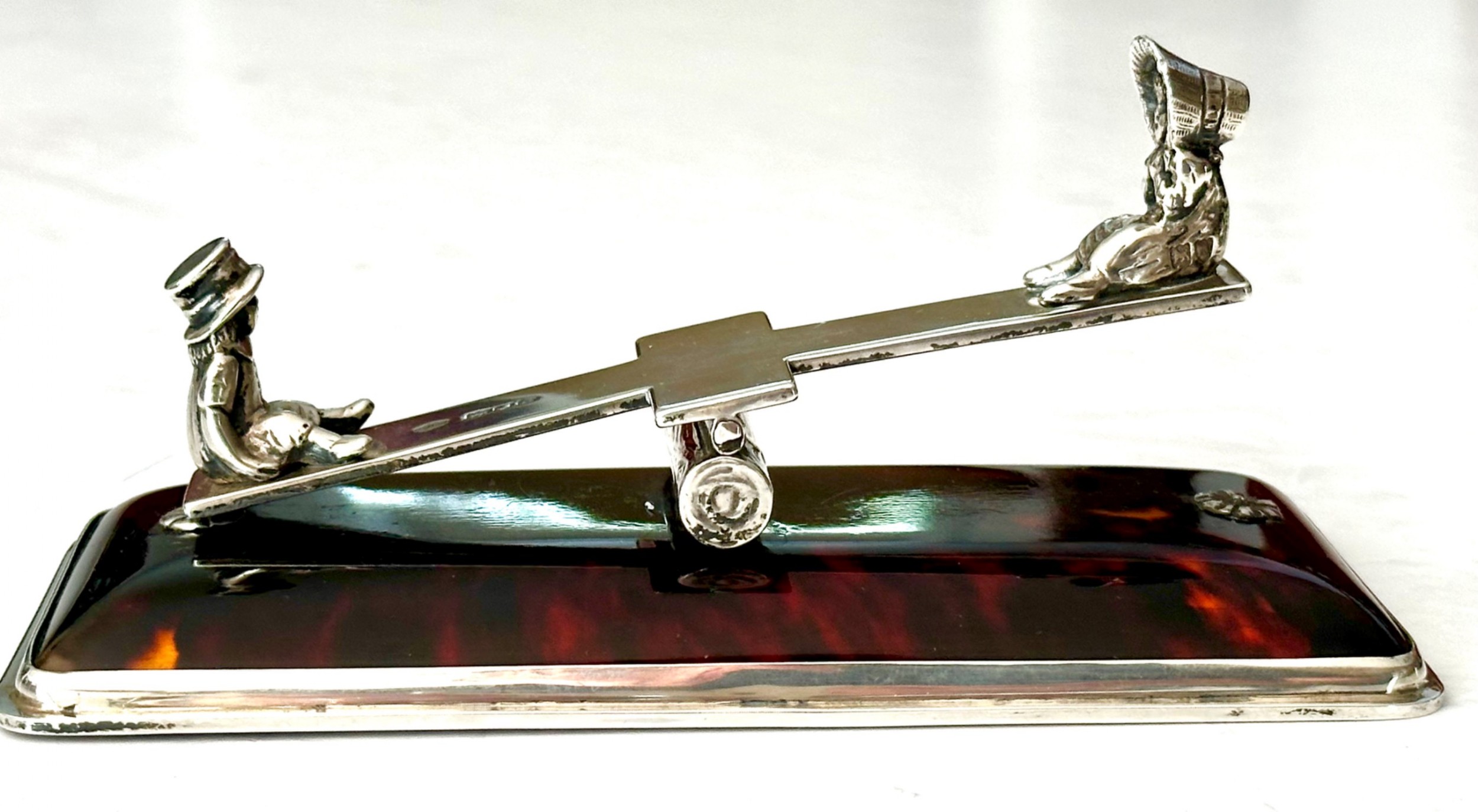 Silver and Tortoiseshell Desk Clip