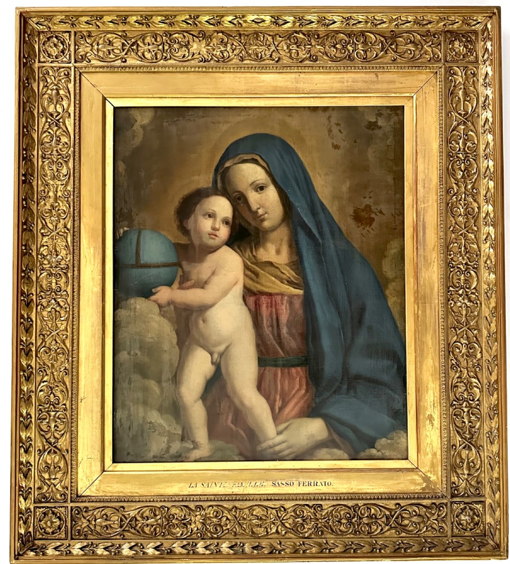 17th Century Oil on Canvas after  Giovanni Battista Salvo Da Sassoferrato (1609-1685)