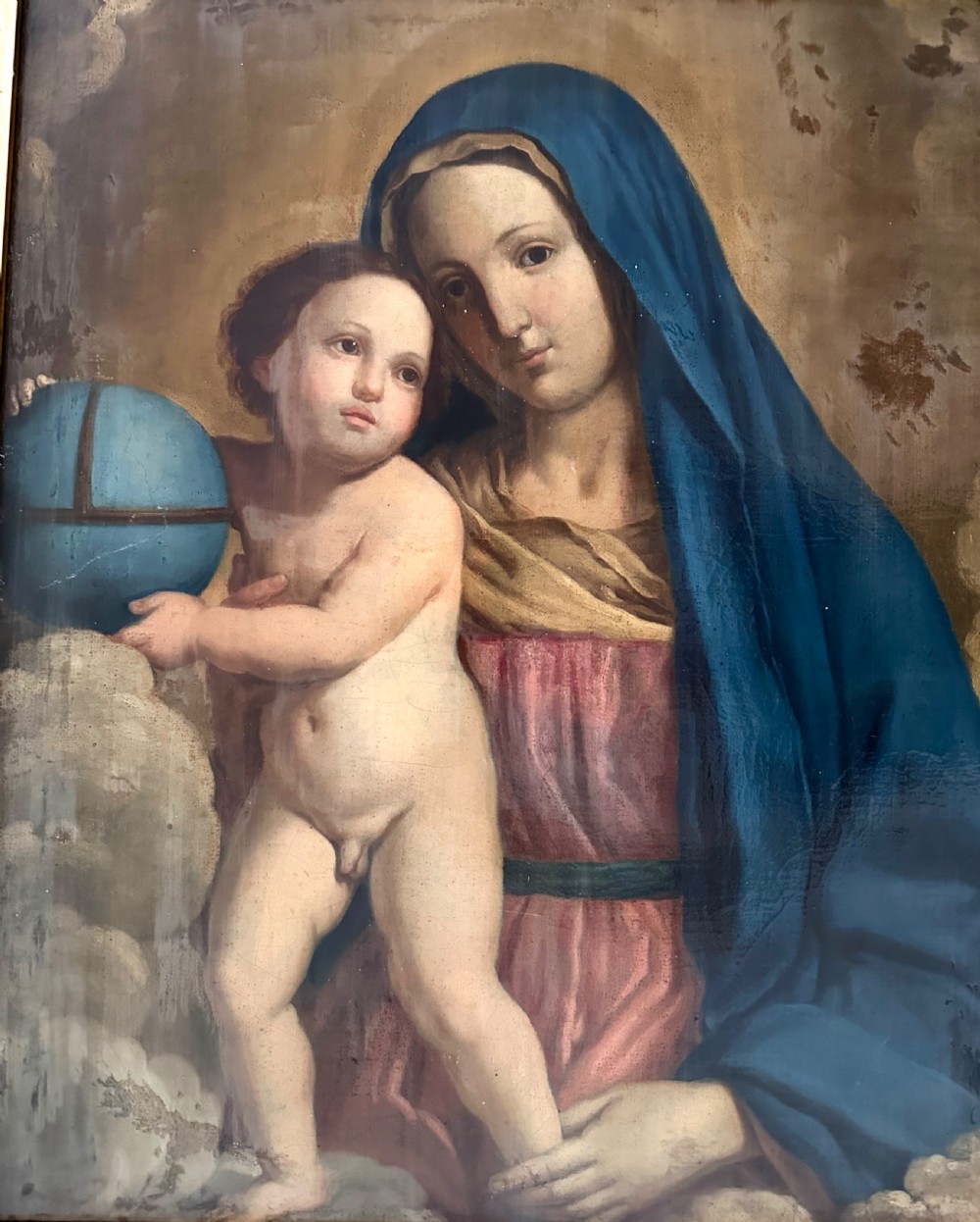 17th Century Oil on Canvas after  Giovanni Battista Salvo Da Sassoferrato (1609-1685) View II