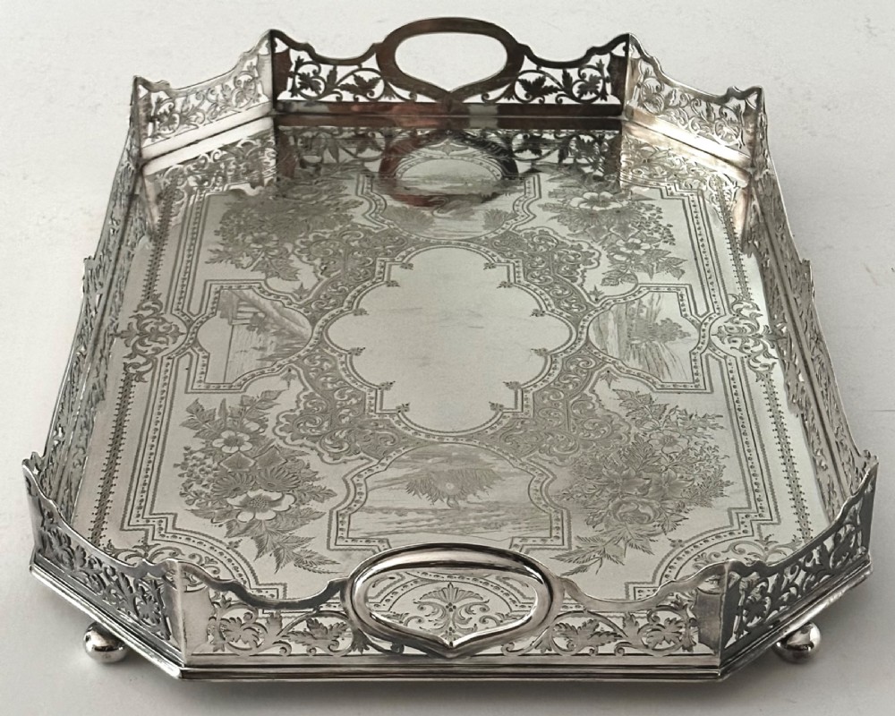 Gallery Tray in Silver Plate