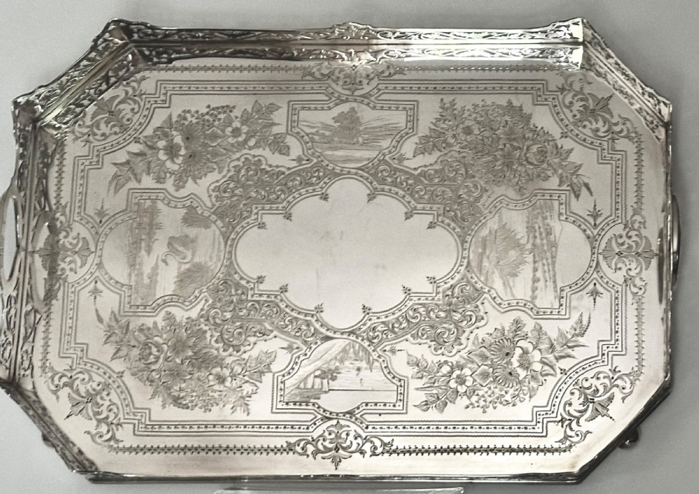 Gallery Tray in Silver Plate View III