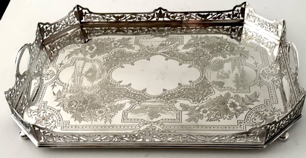Gallery Tray in Silver Plate View VI