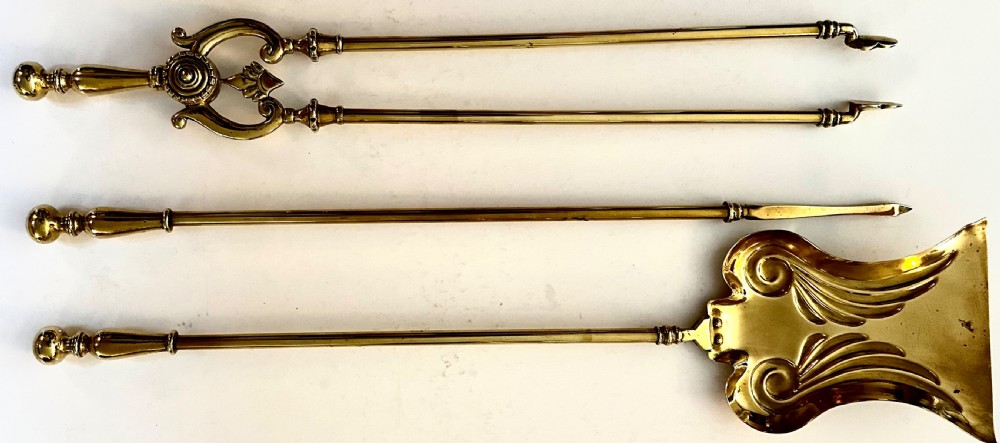 Set of Brass Fire Irons