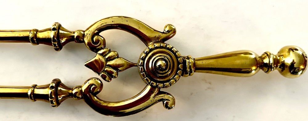 Set of Brass Fire Irons View III