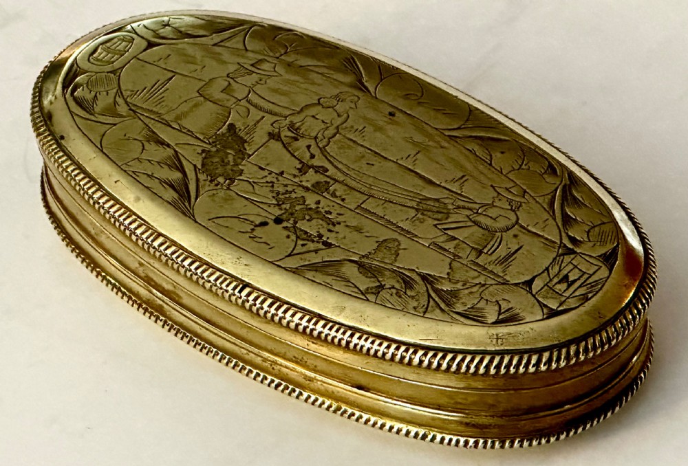 18th Century Dutch Brass Tobacco Box View V