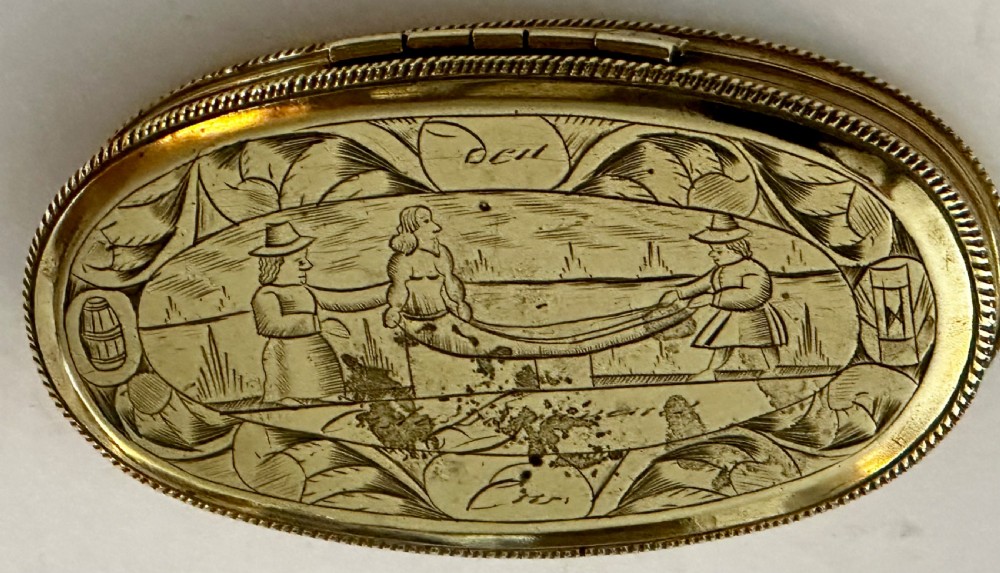 18th Century Dutch Brass Tobacco Box View III