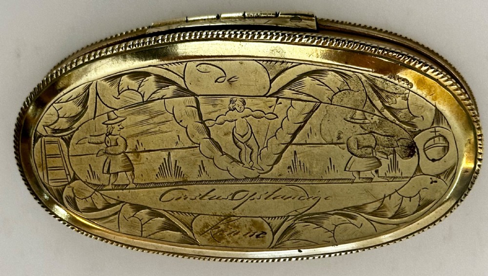 18th Century Dutch Brass Tobacco Box