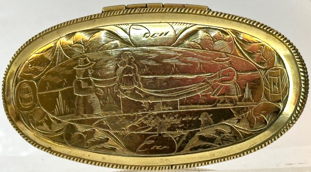 18th Century Dutch Brass Tobacco Box View VIII