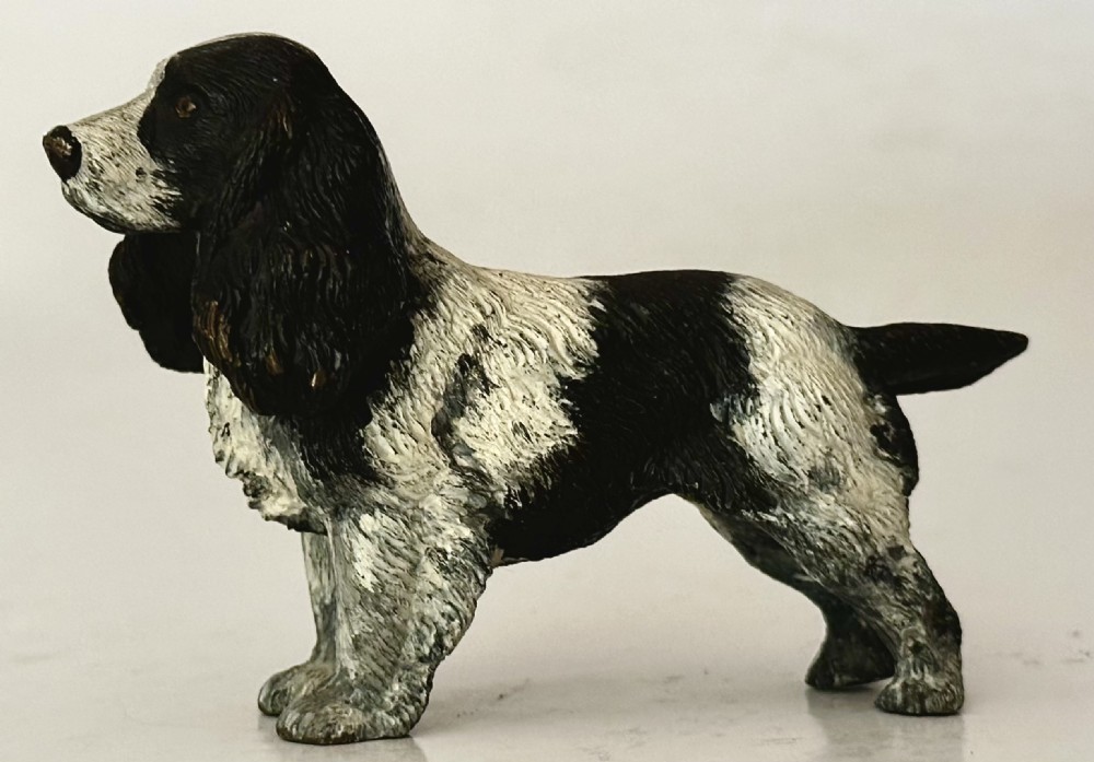 Pair of Cold Painted Bronze Spaniels View X