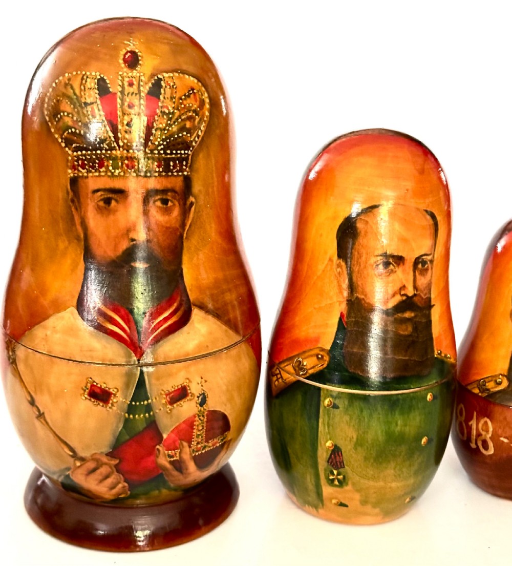 Russian Nesting Dolls Portraying the Tzars View II