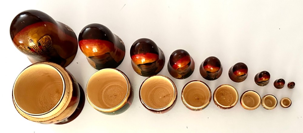 Russian Nesting Dolls Portraying the Tzars View V