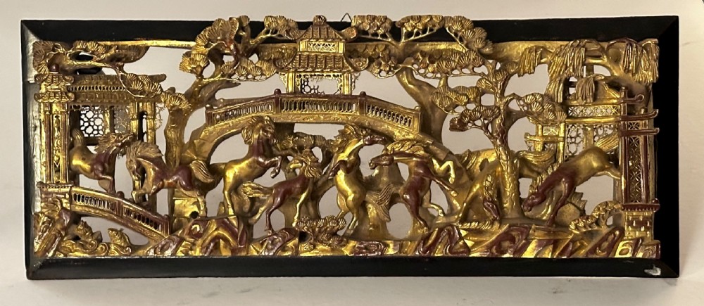 Chinese Carved Panel depicting 