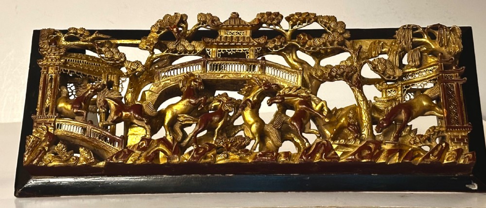 Chinese Carved Panel depicting 