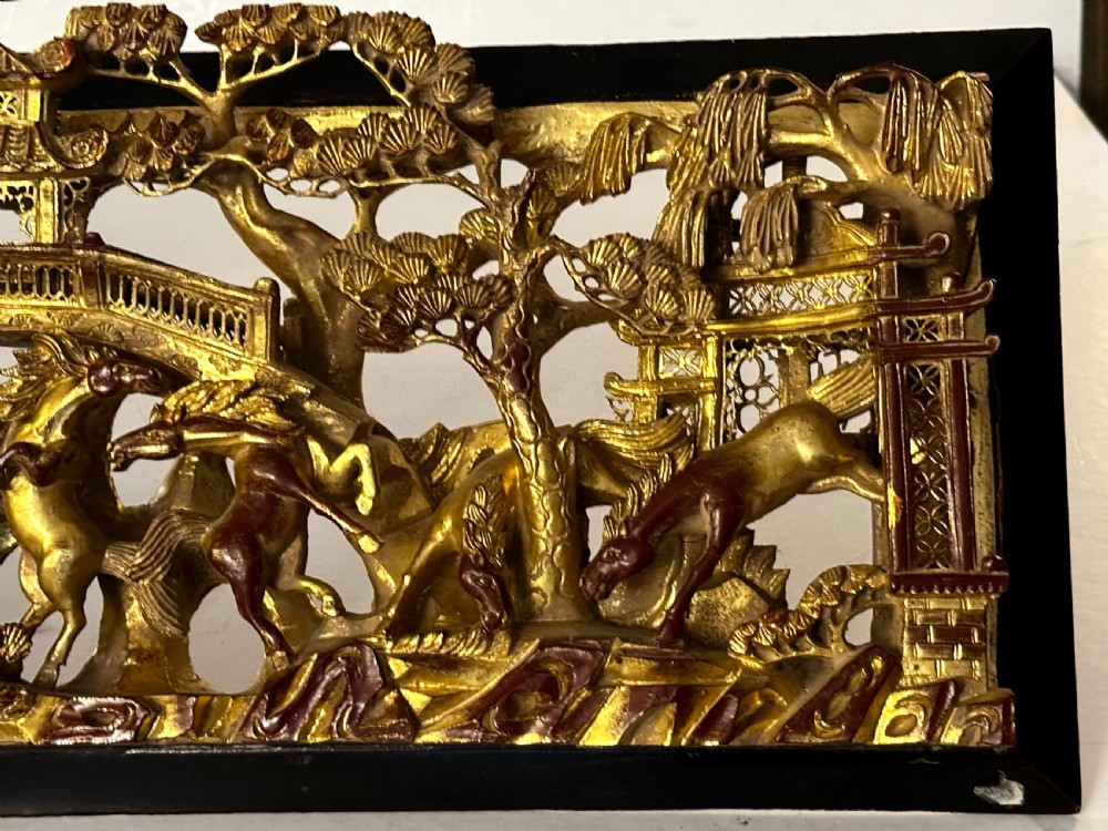 Chinese Carved Panel depicting 