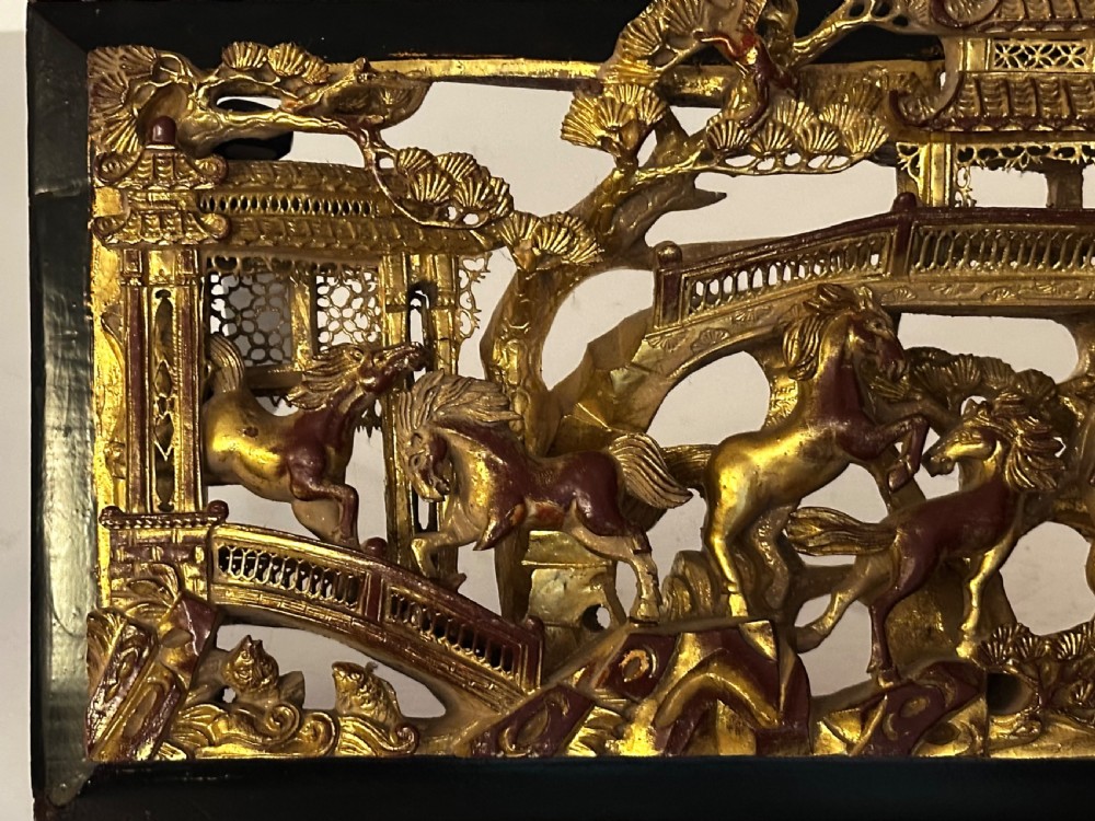Chinese Carved Panel depicting 