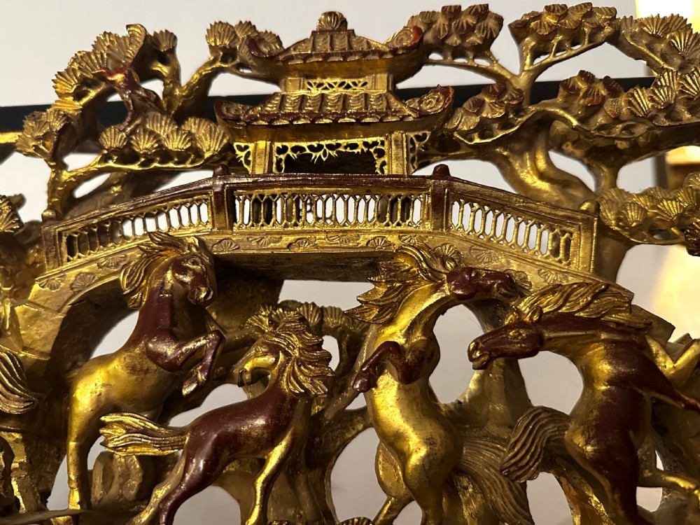Chinese Carved Panel depicting 